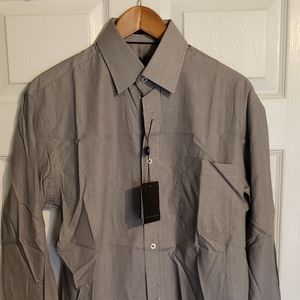 Grey button down shirt